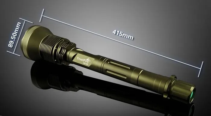 TrustFire AK-90 фонарик 12* CREE XM-L T6 светодиодный 5 Режим 13000лм фонарик армейский зеленый аккумулятор 4x26650 для кемпинга