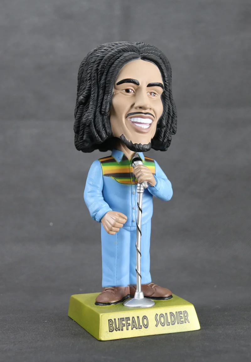 Buffalo Soldier Funko Wacky Wobbler Bobble Head Rock Legends Reggae Master Bob Marley 18CM Action Figure