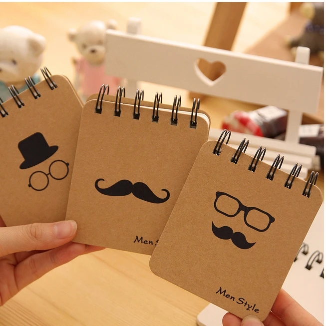 Mustache Glasses Notebook Journal Diary Memo Notepad Stationery For Kids Student 