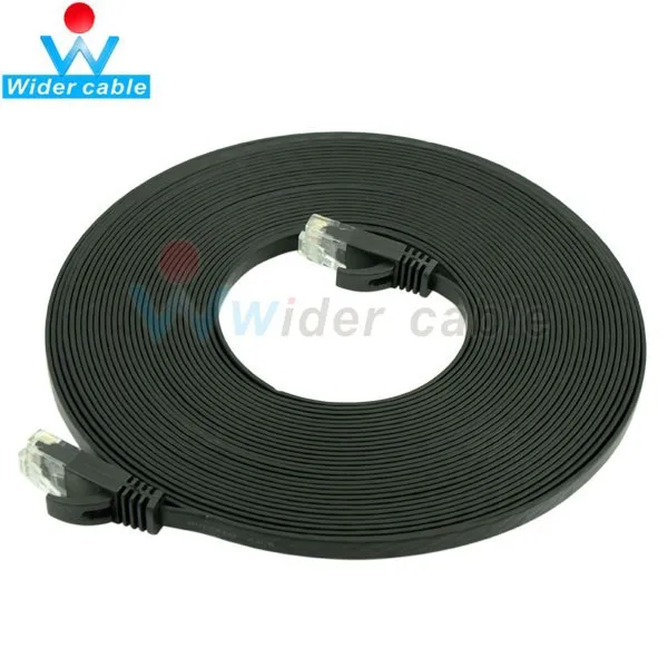 snagless boot flat cat 6 ethernet cable black color 