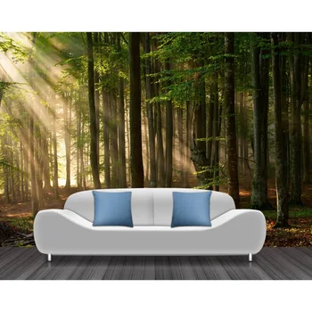 

Landscape Photo Wallpaper Forest Wall Mural Living Room Bedroom Papel De Parede 3D Home Decor Self Adhesive Vinyl/Silk Wallpaper