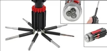 Hot sales creative portable 8 in 1 Multifunction LED Flashlight torch Screwdriver Freeshipping