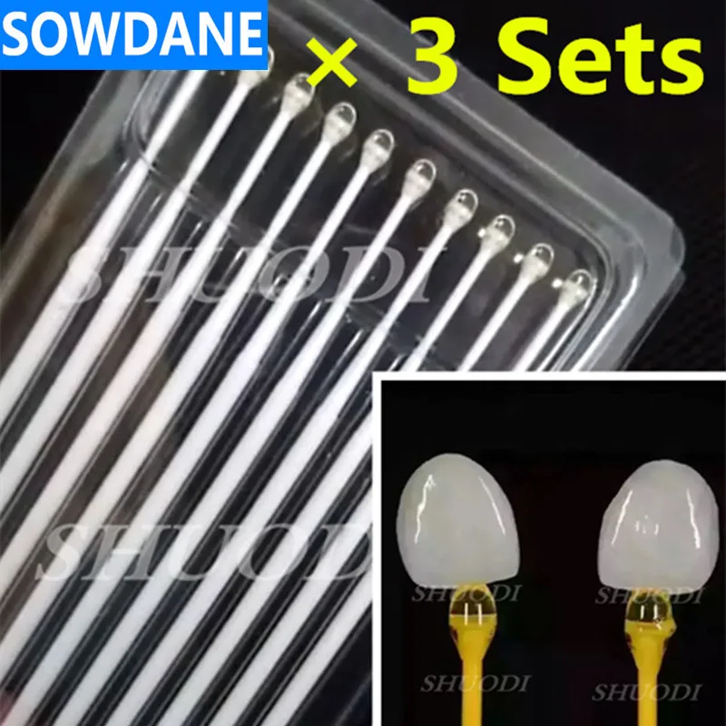 

30 Pcs Dental Sticks Staff Rubber Tools for Bonding porcelain veneer ( Random Color)