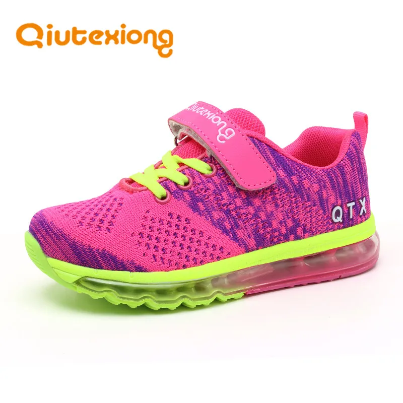 

QIUTEXIONG Children Shoes For Girls Running Shoes Boys Sneakers Casual Shoes Children Sport Air Cushion Breathable Trainer Mesh