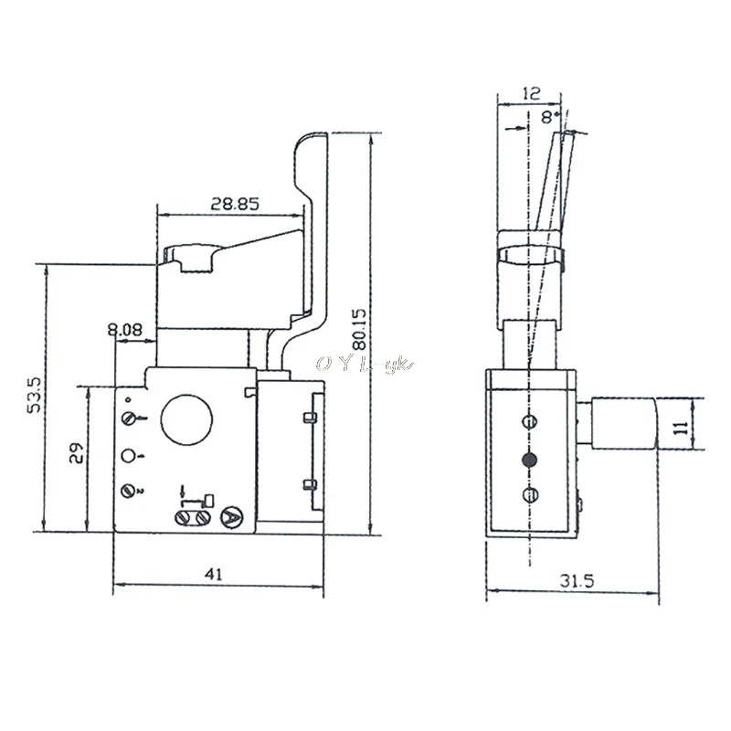  FA2-6/1BEK Lock on Power Tool Electric Drill Speed Control Trigger Button Switch