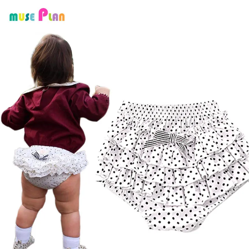 

Baby Girls Cute Butterfly-Knot wave point PP Pants harem pants Loose Children Elastic Waist Newest baby pants Baby underwear