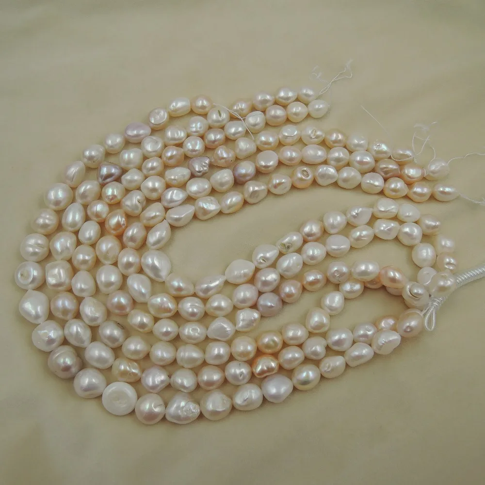 Натуральный пресноводный жемчуг набор ожерелье и браслет-большой в стиле барокко. в естественном цвете