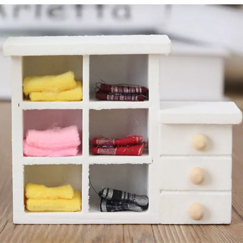 

JAYQUERING 2019 New White Cabinet Mini Interior Design Home Exquisite Simple Wood Fashion Decoration Home Ornaments Home