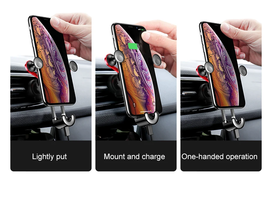 Baseus Автомобильный держатель для телефона с usb-кабелем для iPhone X, 8, 7, 6, автомобильный держатель для телефона на выходе для huawei P20, Xiaomi Redmi Note 7