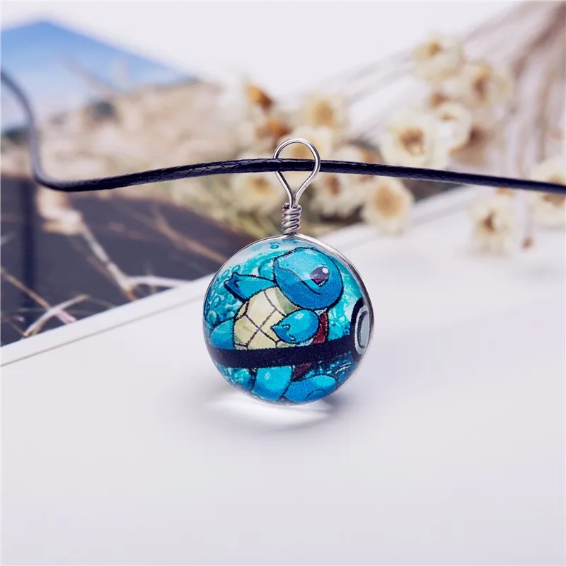 Популярное стеклянное ювелирное ожерелье Eevee Pokeball подвеска Pokemon Ball Персонализированное изображение ожерелье s