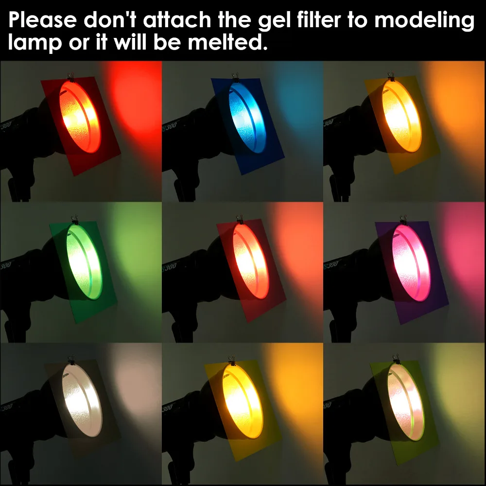 Neewer корректирующий гель светильник фильтр прозрачный цвет 12x8," 8 листов с 9 цветов для фотостудии стробоскоп вспышка светодиодный светильник