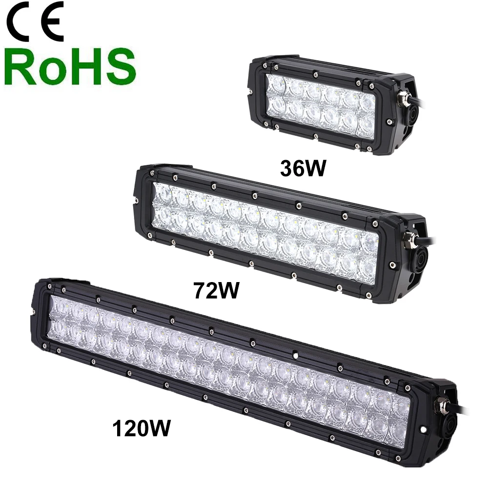 

36/72/120W 24 LEDs Spotlight 5040LM DC10-30V Off-road Light Bar IP65 Waterproof Beam for Jeep SUV Car Truck Boat Bus Work Light