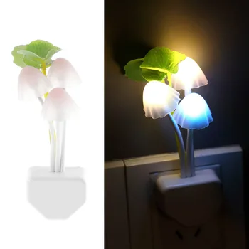 

1pc US Plug Electric Induction Dream Mushroom Fungus Lamp 3 LEDs Nightlight bulb home decor LED breathing Night lights cogumelo