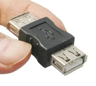 Черный USB Женский к USB Женский адаптер 100 шт./партия