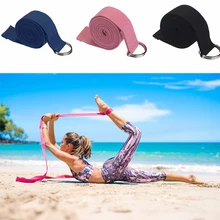 Йога стрейч ремень d-кольцо пряжки Ремни тренажерный зал Фитнес оборудования Для женщин в форме Вес потери Инструменты Прочный хлопок Упражнение Ремни веревка