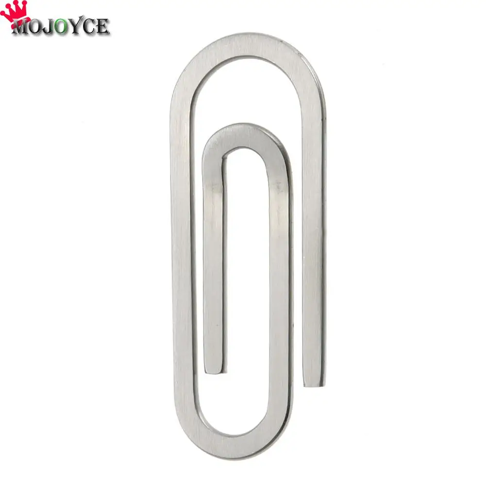 Stainless Steel Money Clips Metal Multi-Function Men Paper Clip Holder Folder Credit Card Portfolio Money Holder Silver Clip