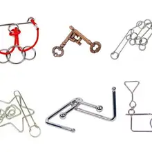 6 шт. в наборе классическая головоломка из металлической проволоки паззлы головоломка для взрослых детей