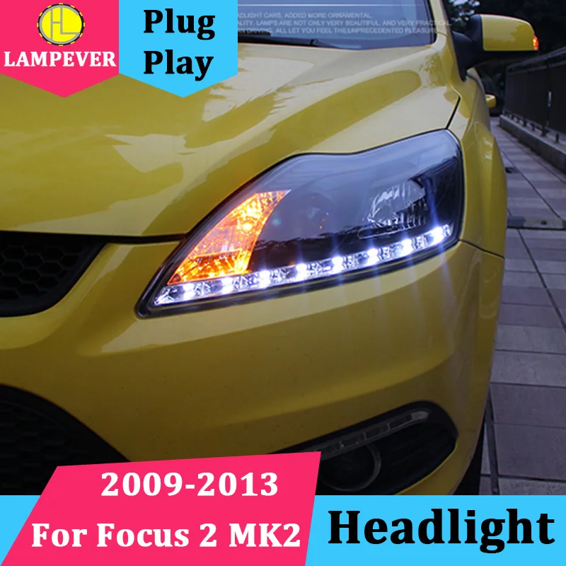1 комплект автомобиля передняя фара для Ford Focus 2 головной светильник MK2 год 2009-2013