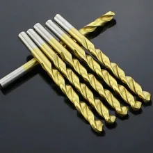 10 шт 0,5 мм-5,0 мм высокоскоростные стальные титана с покрытием прямой хвостовик спиральные сверла для металла(1 мм/1,5 мм/2 мм/2,5 мм/3 мм/4 мм/5 мм