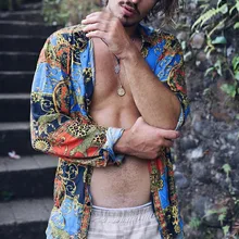 Мужская летняя рубашка, Повседневная модная, повседневная, с отворотом, с принтом, с коротким рукавом, топ, блузка, Chemise homme, мужские рубашки