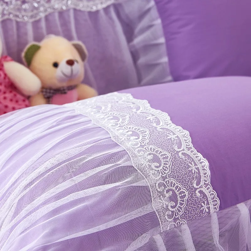 Хлопчатобумажная кровать юбка принцесса вышивка постельные принадлежности с кружевной рюшами простыня for1.2m/1,5 m/1,8 m/2 m постельные покрывала сплошной цвет постельное белье юбка