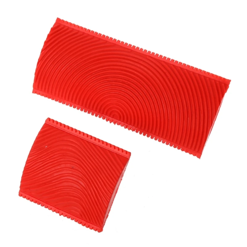 2pcs Large Small Wood Graining Pattern Rubber DIY Graining Painting