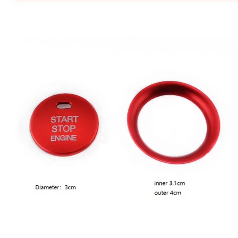 Decal Button Cover Ring Scratch-proof Scratch-resistant Dust-proof Corrosion-proof 2pcs Set Interior Trim Decoration | Автомобили и