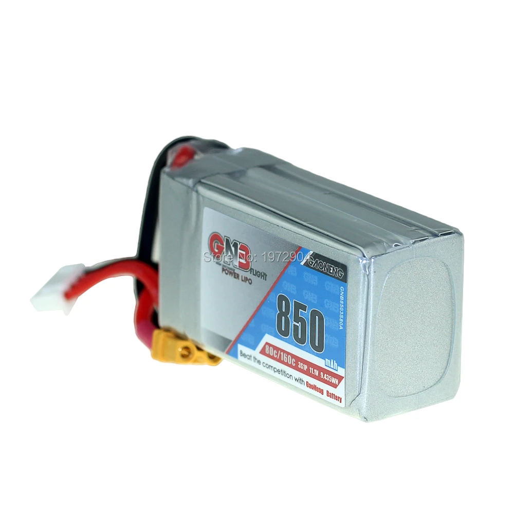 GNB 3S 4S Lipo аккумулятор 850mAh 80C 160C 11,1 V 14,8 V с XT30U-F разъемом перезаряжаемая батарея для радиоуправляемого гоночного дрона