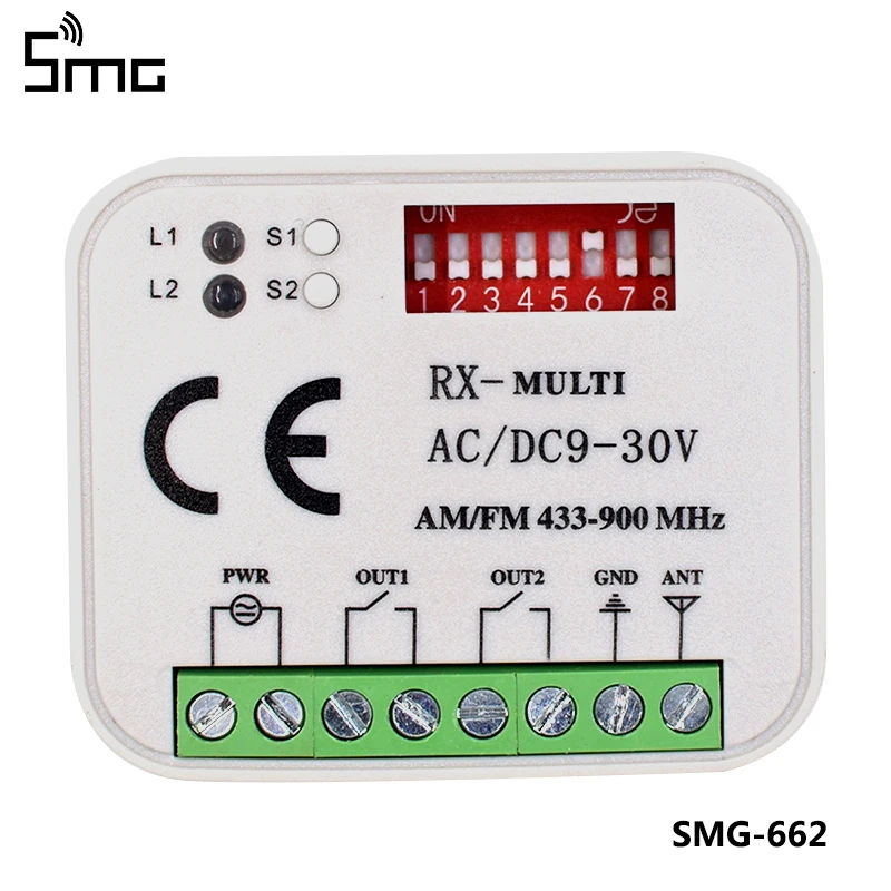 

Multi frequency 300-900MHz ATA BENINCA DITEC FAAC DITEC DOORHAN DEA LIFTMASTER SOMMER Universal gate remote control receiver