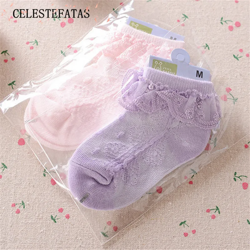 Носки для девочек, гольфы из сетчатой ткани, детские носки, chaussettes enfants, носки с рюшами, kniekousen, для девочек, 10 пар/лот, DCLL-038-10P - Цвет: mix color