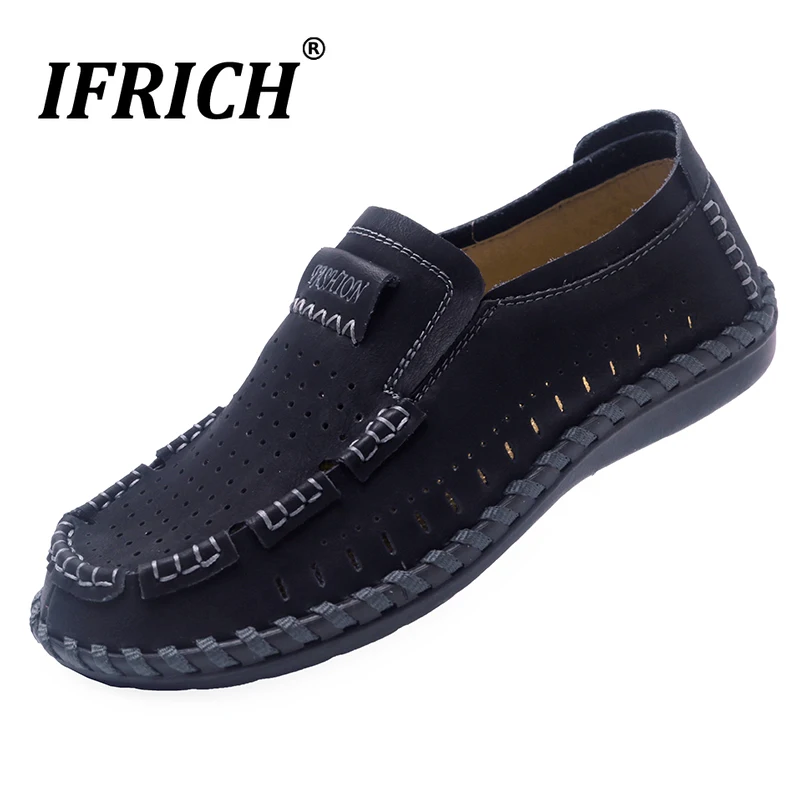 

Summer Hollow Men Casual Original Shoe Hand Made 2019 Fashion Brand Flats Shoe Slip On Man Casual Shoe Plus Size 48 Men Sneakers