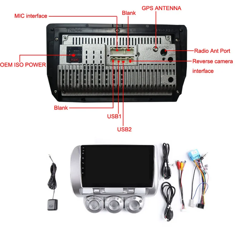 Perfect 9" 2.5D IPS Android 8.1 Car DVD Multimedia Player GPS For honda Fit jazz 2004 2005 2006 2007 audio car radio stereo navigation 5