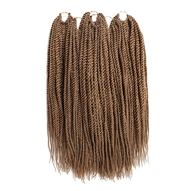 X-TRESS Сенегальские крученые крючки для наращивания волос 35 корней/упаковка 20 ''синтетические высокотемпературные волокна Плетеный вязаный крючком волосы - Цвет: #27