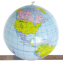 2017 Hot Sales 40CM Inflatable World Globe Teach Education Geography Toy Map Balloon Beach Ball Free Shipping NNA