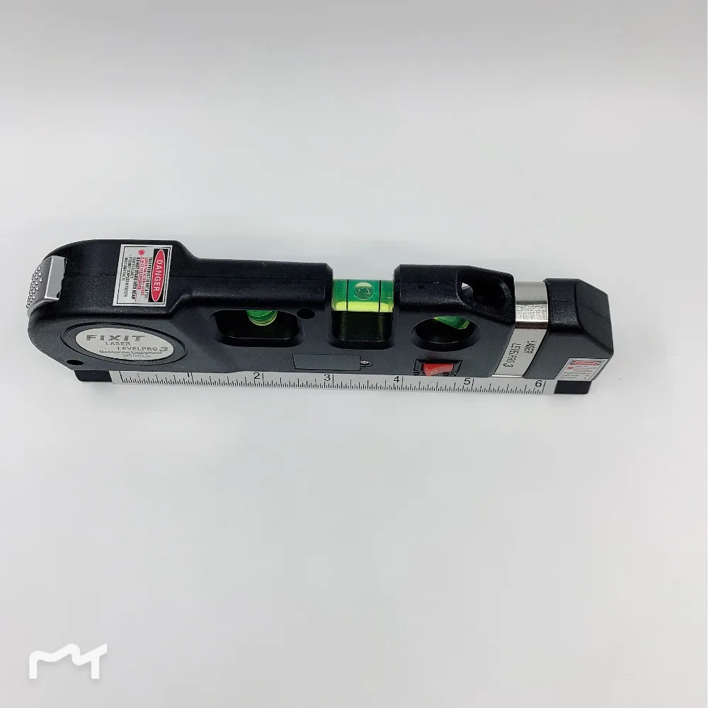 Laser-niveau Kruis Lijn Laser Tape 2.5 M Measurment Multipurpose Hand Tool
