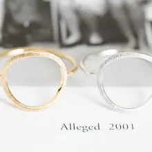 Jisensp геометрические Серебряные Матовые Круглые Кольца для женщин бижутерия Анель простой круг кармы кольцо на палец для вечеринки Bijoux