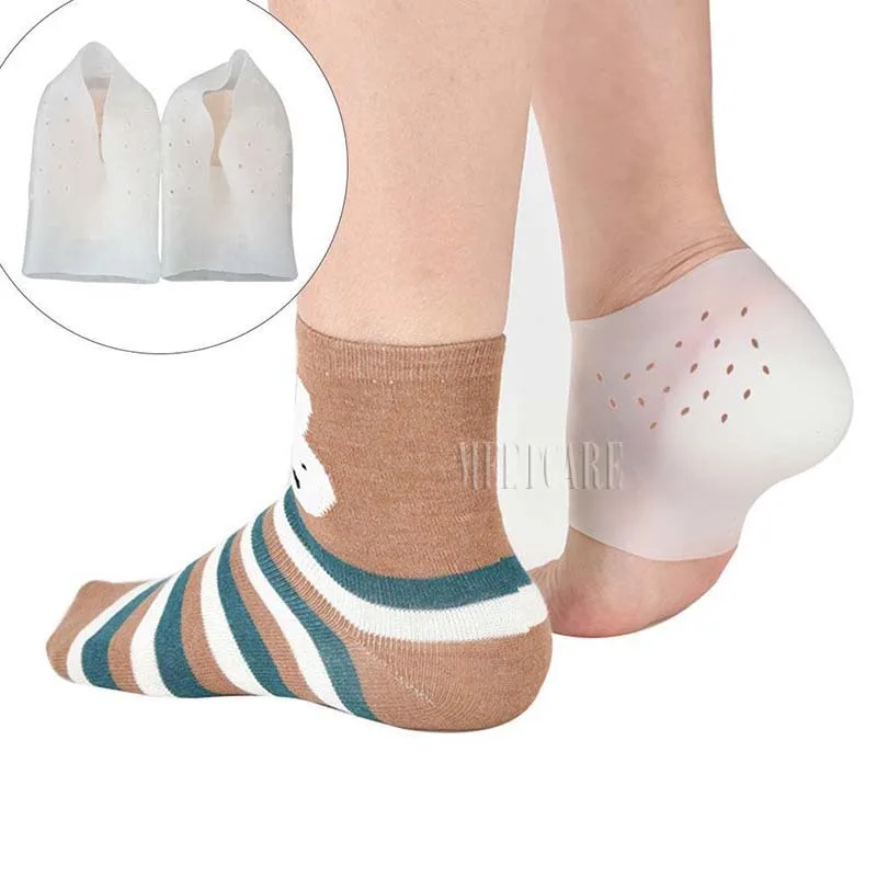  2cm Invisible Height Lift Heel Pad Sock Liners Increase Heightened Gel Insole Dress In Socks Reliev
