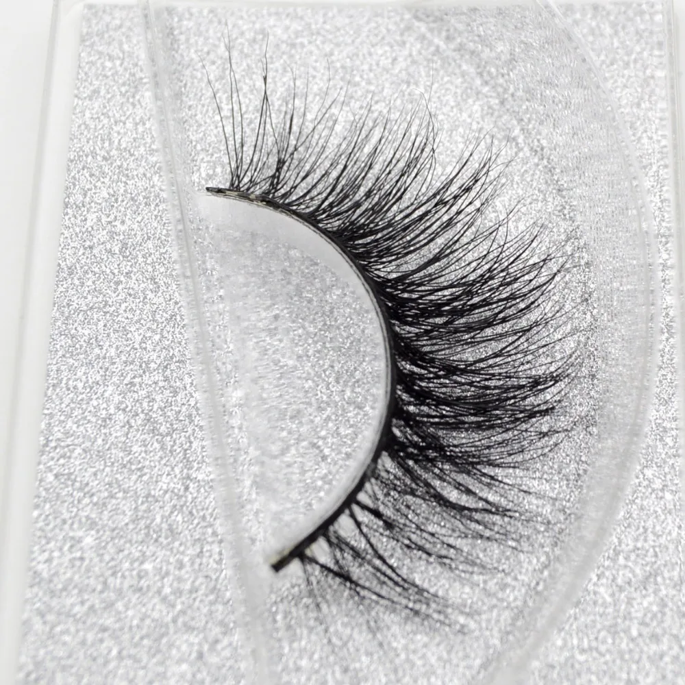 

visofree 1 Pair 3D Real Mink False Eye Lashes Extension Makeup Soft Fashion Fake Eyelashes A12