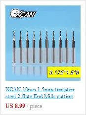 XCAN 10 шт. 4 флейты электрические мельницы 2-12 мм прямой хвостовик концевой фреза спираль акриловая фрезерный cnc-маршрутизатор бит