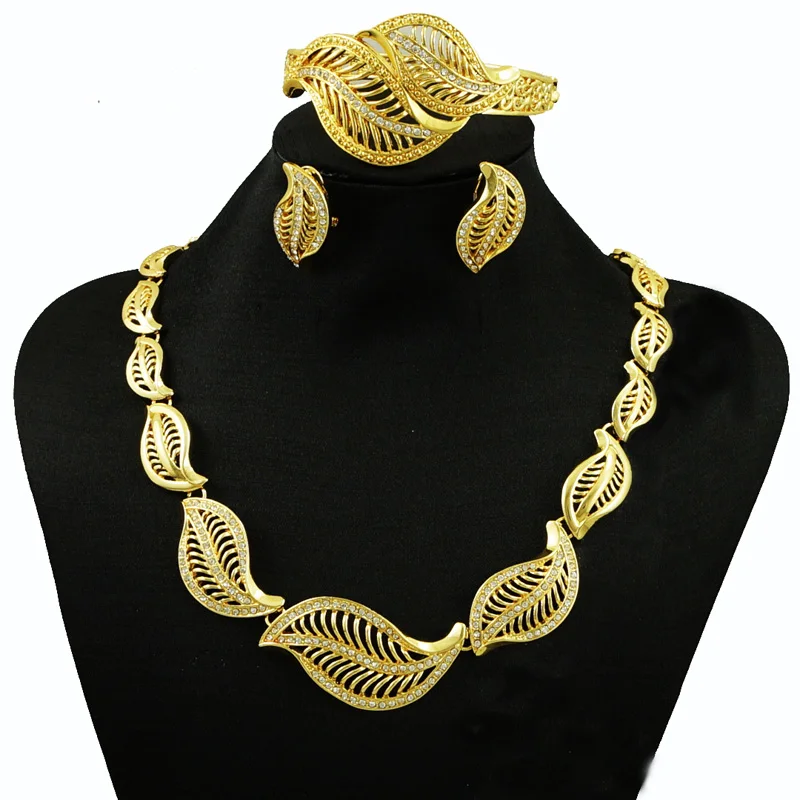 Buy jewelry sets gold colour woman jewelry sets for
