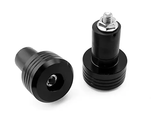 1pair Motorcycle Handlebar Aluminum 22MM Grips Bar End Cap Plug Slider Black