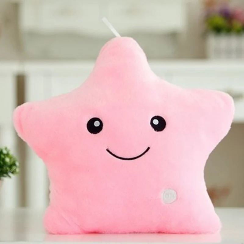 Soft Toy Luminous Pillow Led Light Plush Pillow Colorful Stars Stuffed