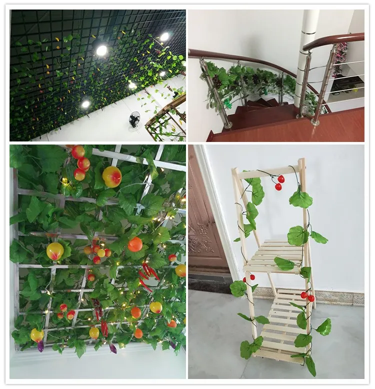 Simulation Fruit Rattan Ceiling Plants Decoration Vine Farmhouse Plant Leaves Fruits And Vegetables Flower Vine