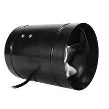 Черный круговой встроенный вентилятор 220 В 110 В настенный металлический Вытяжной Вентилятор Мощный бесшумный осевой вентилятор для домашнего кухонного туалета