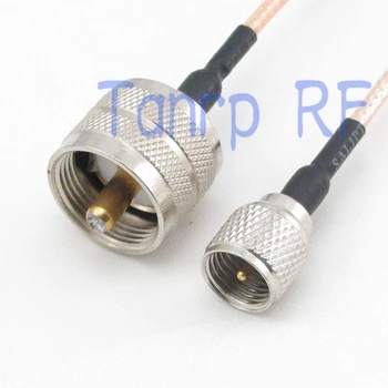 

1PCS RG316 extension cable 3FEET mini UHF male plug to UHF male plug RF adapter connector 1M Pigtail coaxial jumper cable