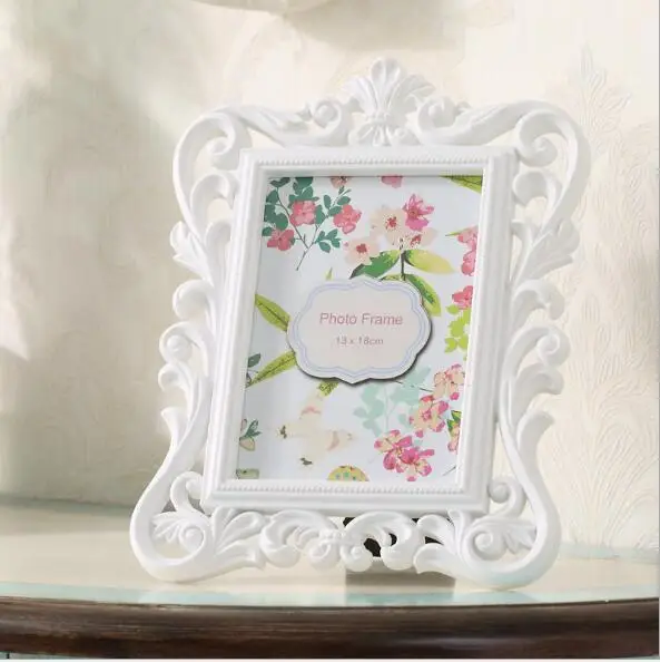 20pcs/lot Baroque photo frame wedding Party Favor Gifts place card holder picture frames .white