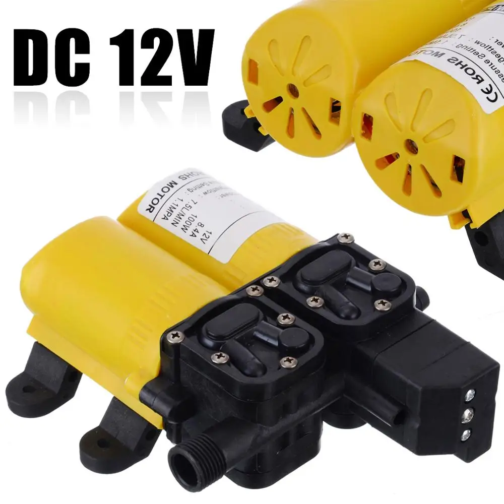 DC 12V 80W High Pressure Diaphragm Water Pump Boat Caravan Marine Motor