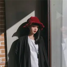 [La MaxPa] новая модель плоская плюшевая шапка женская однотонная теплая Модная универсальная Рыбацкая шапка 4 цвета