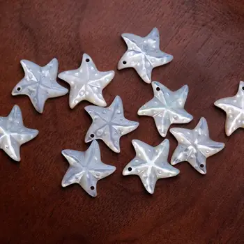 

30pcs Wholesale natural shell sea star loose mop sea star pendant jewelry
