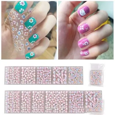

3D nail stickers beautiful flower, butterfly, spring design nail art, 30 sheets Mix random Flower Decoration Decals